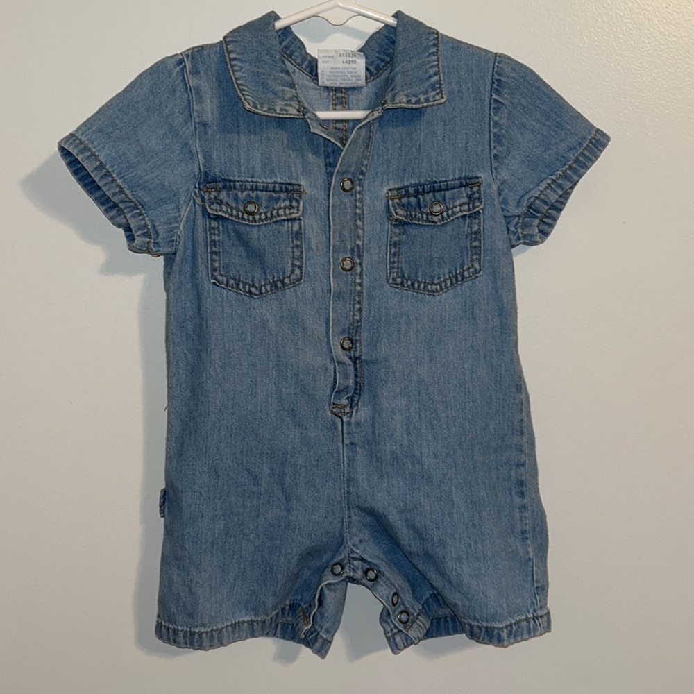 Vintage Baby Guess Denim Romper Size 18 Months